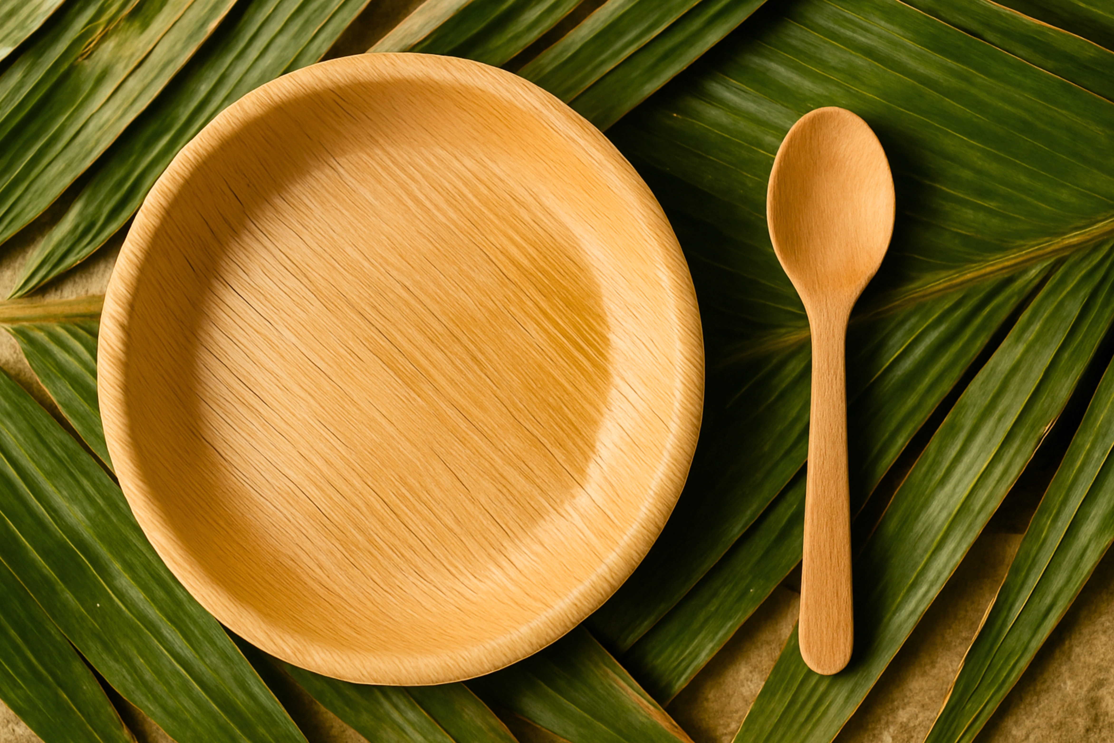 Satva Green areca leaf cutlery