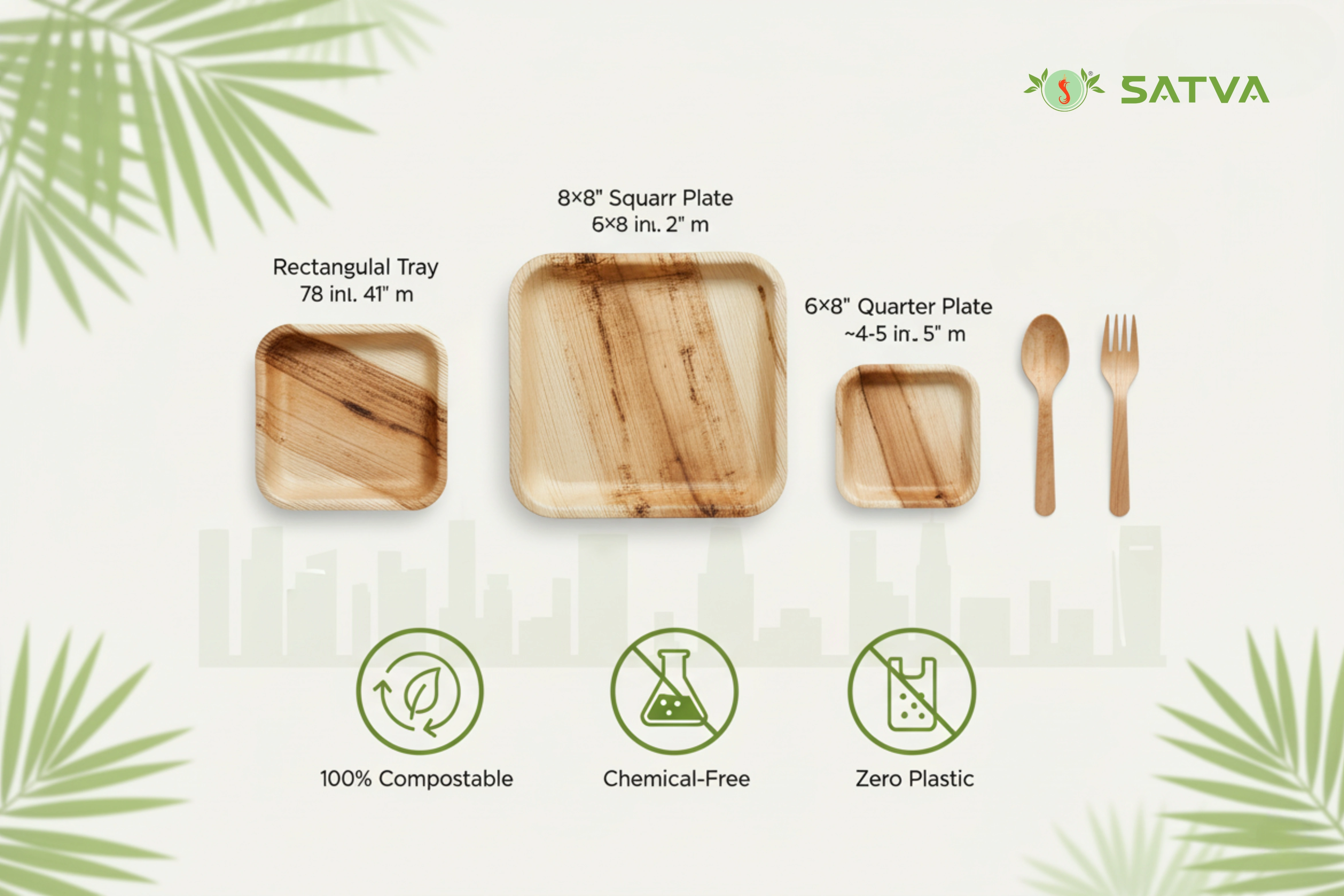 Areca leaf disposable plates beauty and design