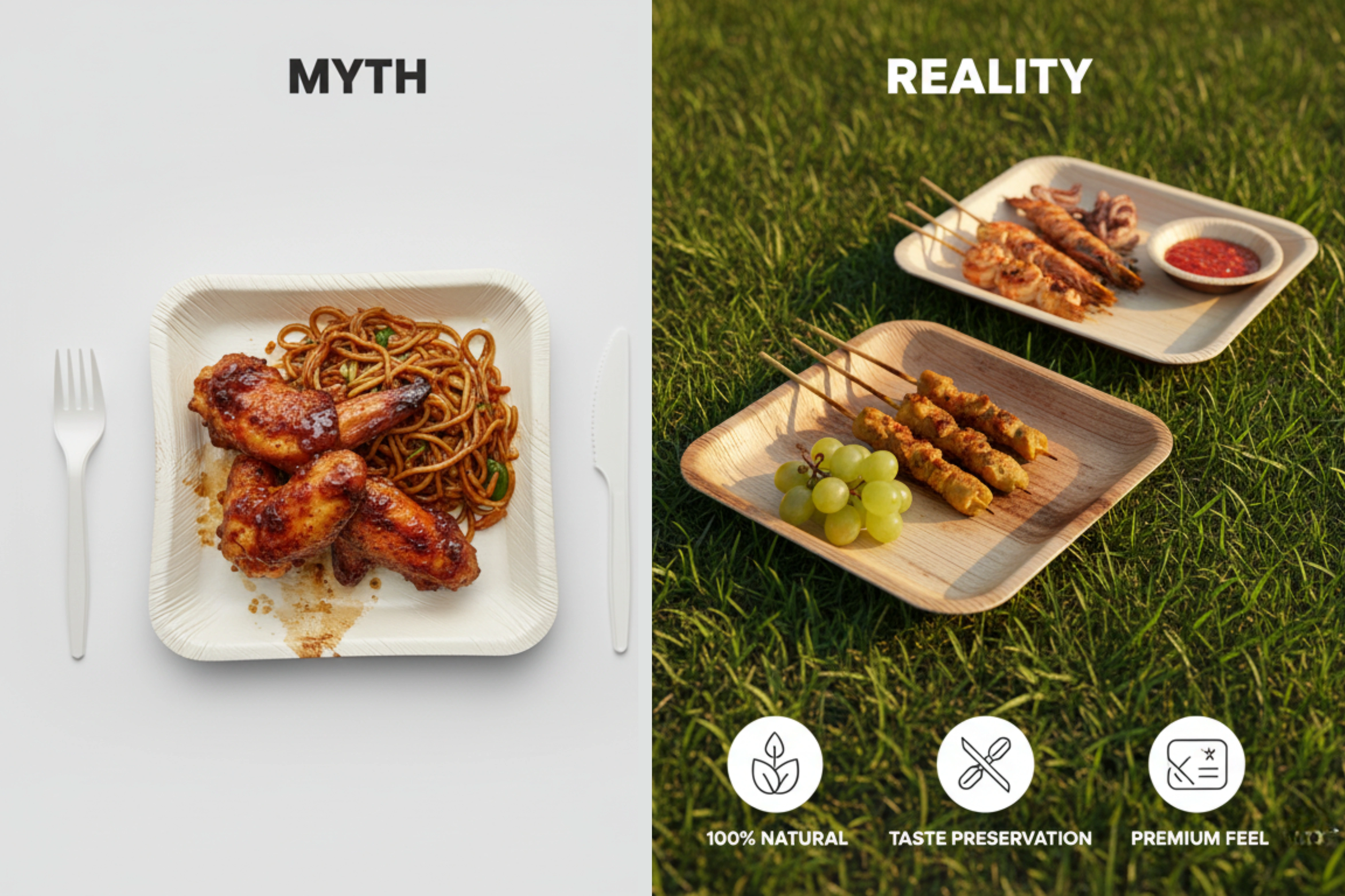 Eco-friendly impact of areca leaf plates